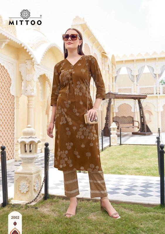 Mittoo floral style coord set Surat printed kurtis suppliers